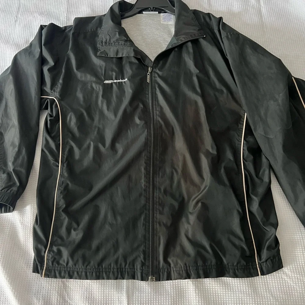 Reebok Men's Black Windbreaker Jacket